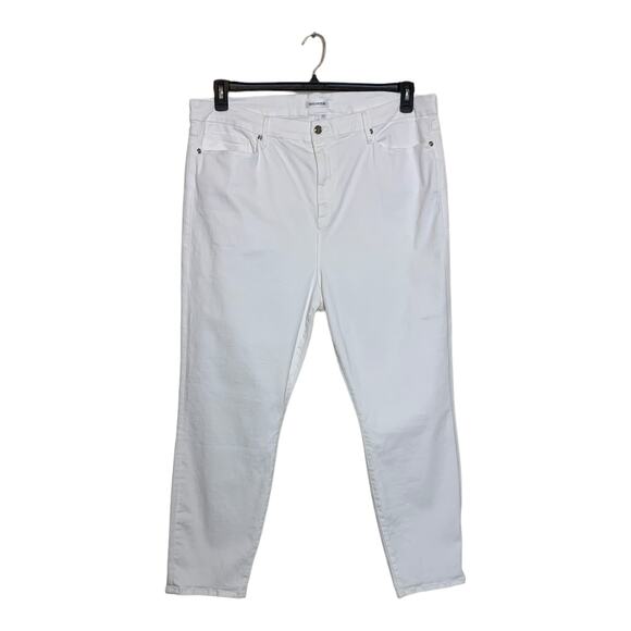 Good American white Good Legs Crop stretch jeans size 24 - Picture 7 of 8